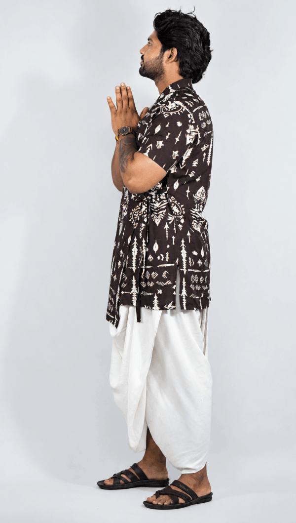 Bagalbandi 3 (1) Brown Printed Angrakha Bagalbandi for Men