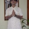 Pink Sunflower Print Angrakha Bagalbandi for Men