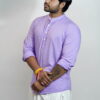 Lavender solid full sleeves kurta