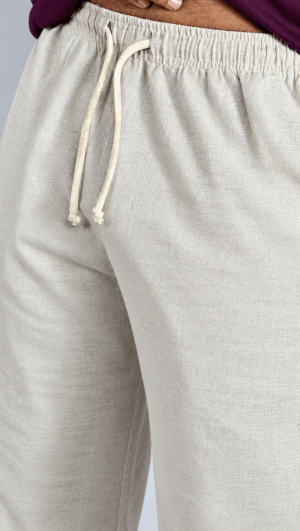 Off White Khaadi Lower Cotton Linen Fabric