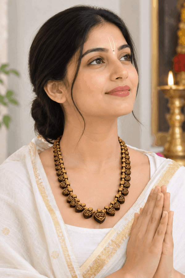 Handcrafted Tulsi Kanthi Radha Mala