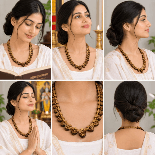 Handcrafted Tulsi Kanthi Radha Mala
