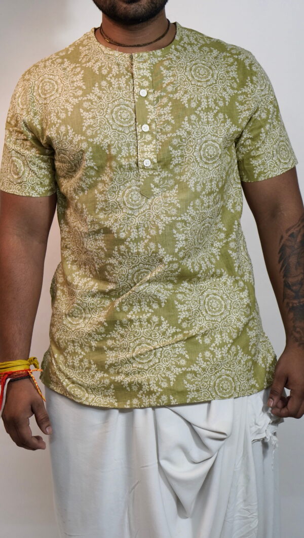 Beige Charm – Classic Cotton Printed kurta