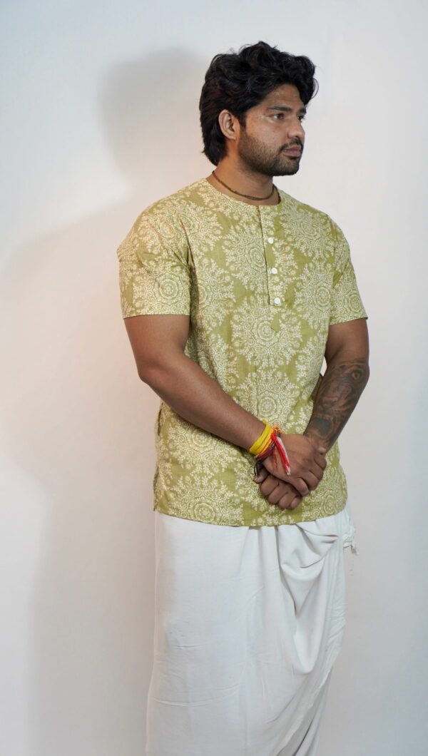 Beige Charm – Classic Cotton Printed kurta