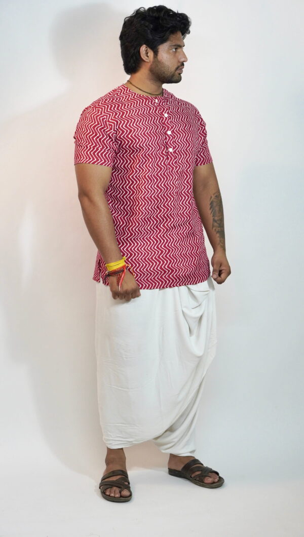 IMG_8664.JPG Bold & Breezy – Red Zigzag Cotton Kurta