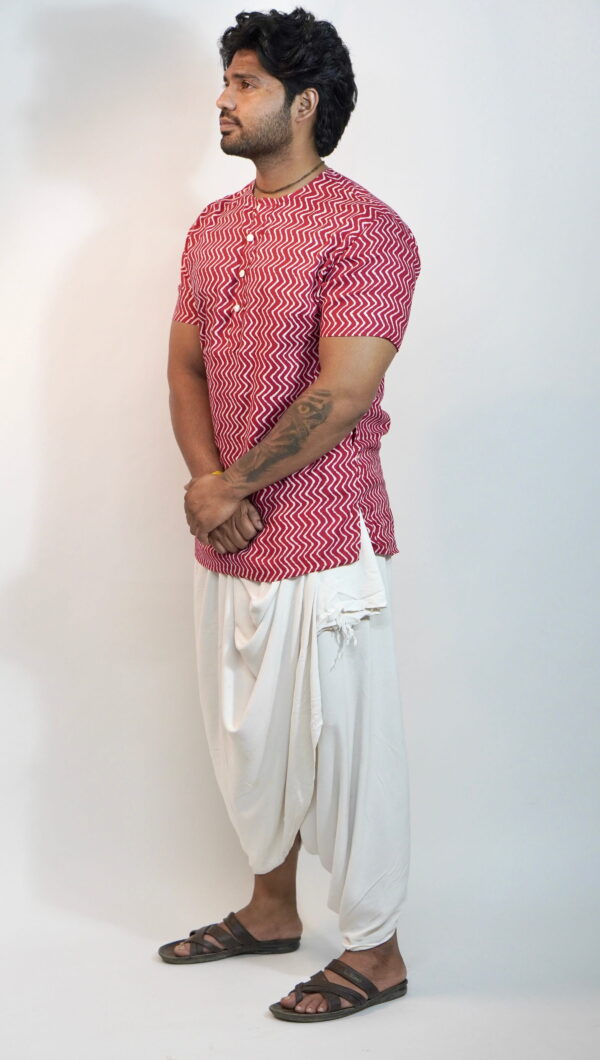IMG_8666.JPG Bold & Breezy – Red Zigzag Cotton Kurta