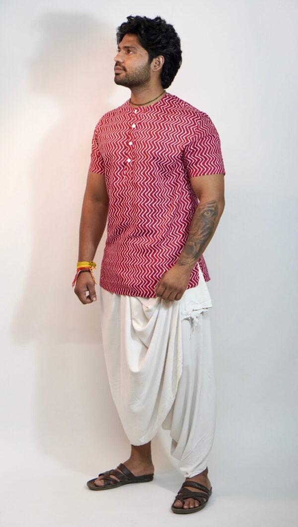 IMG_8667.JPG Bold & Breezy – Red Zigzag Cotton Kurta